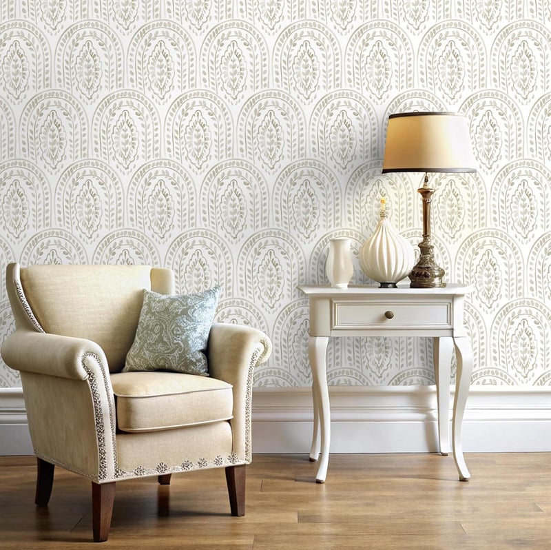 EeeComing Peel and Stick Wallpaper Boho Modern Wall Paper Peel and Stick Removable Contact Paper Self Adhesive Wallpapers for Bedroom and Bathroom Wallpaper Cabinet Shelf Liner Vinyl 118.1 "x17.3 - Image 2